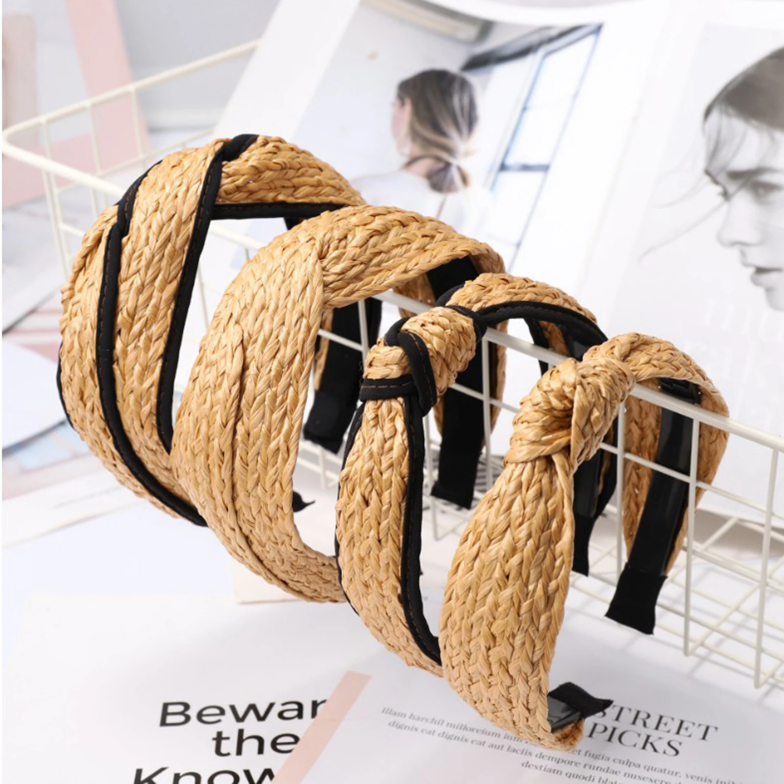 New Arrival Summer Hairbands Bohemia Weaving Knotted Headband Cross Knot Hair Band Wide Side Hair Accessories
New Arrival Summer Hairbands Bohemia Weaving Knotted Headband Cross Knot Hair Band Wide Side Hair Accessories