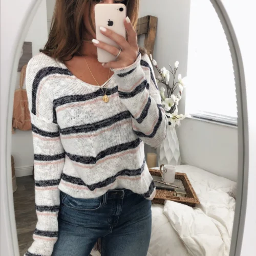 Womens Long Sleeve Pullover Loose Sweater Knitwear Sweatshirt Jumper Tops Blouse new
Womens Long Sleeve Pullover Loose Sweater Knitwear Sweatshirt Jumper Tops Blouse new