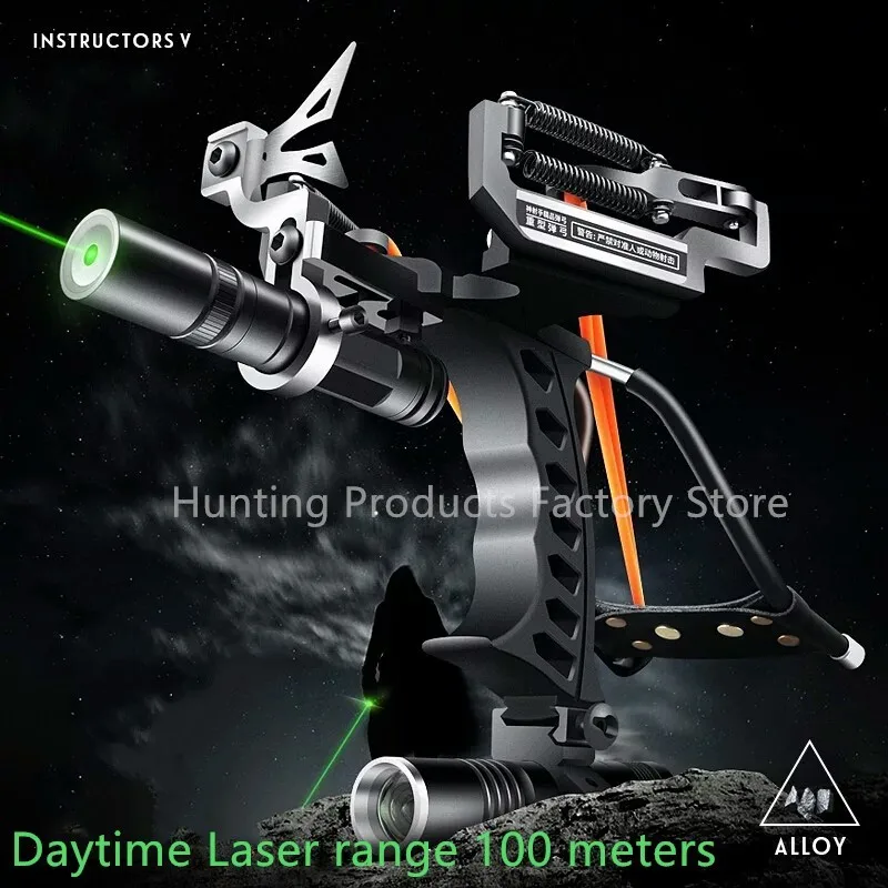 Powerful Profesional Stainless Hunting Slingshot With Spring High Velocity Catapult Outdoor Slingshots Green Laser
Powerful Profesional Stainless Hunting Slingshot With Spring High Velocity Catapult Outdoor Slingshots Green Laser