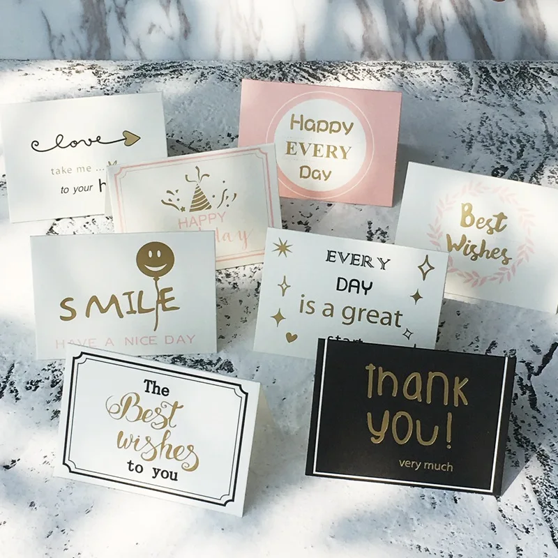30PCS Greeting card Gilt alphabet valentine's day Christmas card Birthday invitation card New Year greetings folded card
30PCS Greeting card Gilt alphabet valentine's day Christmas card Birthday invitation card New Year greetings folded card