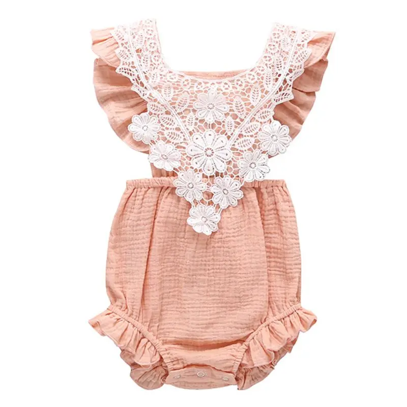 New Summer Solid Color Baby Infant Jumpsuit Sleeveless Lace Romper Openwork Flowers Style Coverall Crawling Clothing
New Summer Solid Color Baby Infant Jumpsuit Sleeveless Lace Romper Openwork Flowers Style Coverall Crawling Clothing