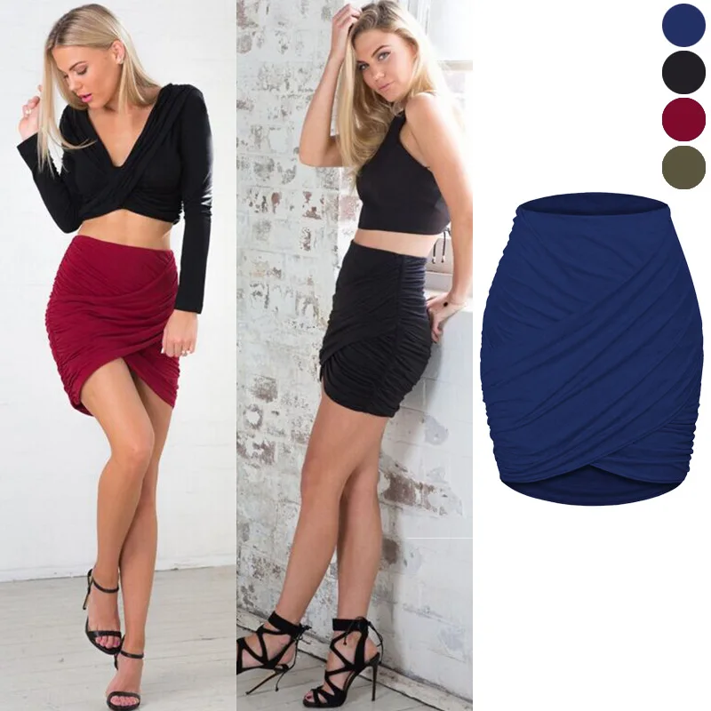 Fashion New Arrival Draped Sexy Mini Skirts Sheath Package Hip Skirts Four Colors Available Sexy Night Club Summer Skirts
Fashion New Arrival Draped Sexy Mini Skirts Sheath Package Hip Skirts Four Colors Available Sexy Night Club Summer Skirts
