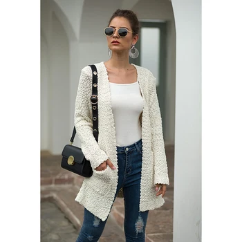 Women Autumn Solid Long Sleeve Casual Elegant European Style Woolen Knitted Cardigan Ladies High Street Pockets Cardigan SJ3570M
Women Autumn Solid Long Sleeve Casual Elegant European Style Woolen Knitted Cardigan Ladies High Street Pockets Cardigan SJ3570M