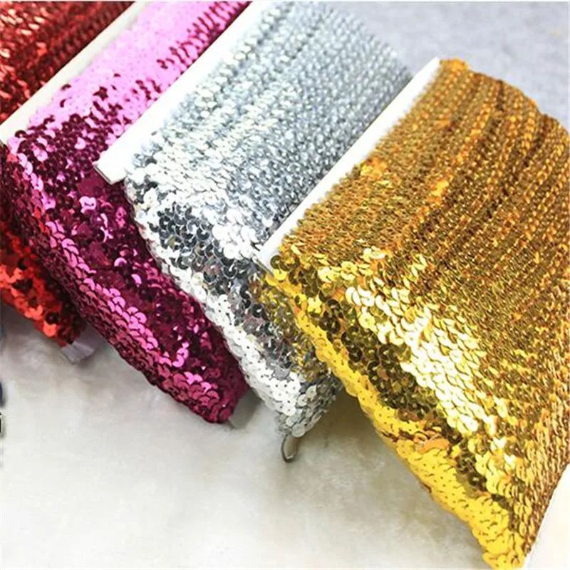 8Colors 12Yards 4.5cm Width Thin Stretch Sequins Elastic Lace Sewing Ribbon Guipure DIY Lace Trim or Fabric Warp Knitting EL0019
8Colors 12Yards 4.5cm Width Thin Stretch Sequins Elastic Lace Sewing Ribbon Guipure DIY Lace Trim or Fabric Warp Knitting EL0019