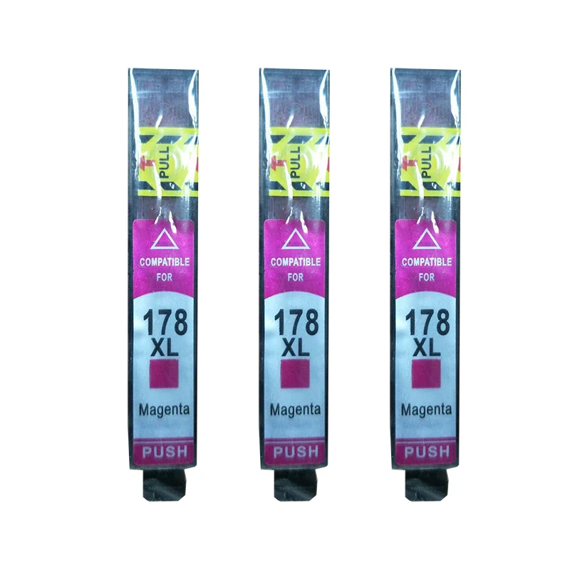 3PK 178 XL пурпурный чернильные картриджи для Photosmart 6520 7510 7515 7520 Deskjet 3070A 3520 3522 3524 Officejet