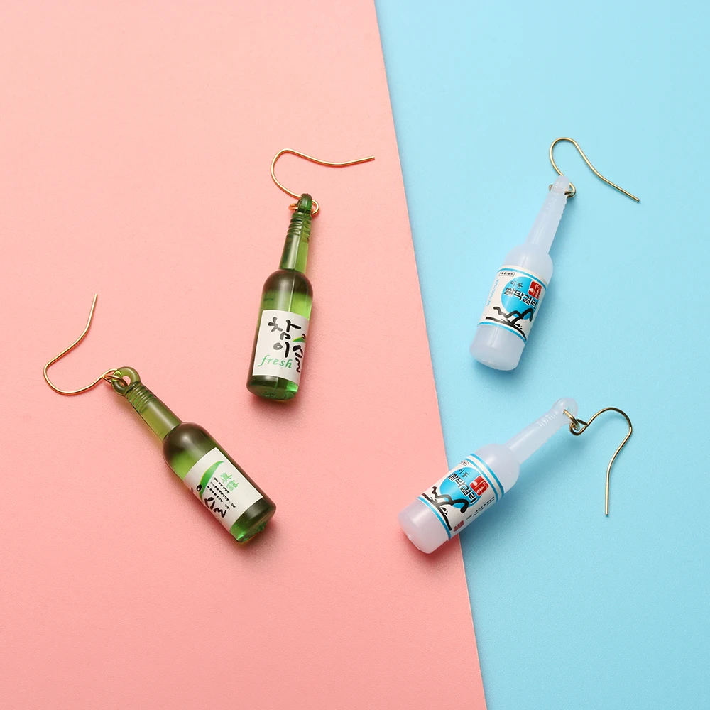 1 Pair New Creative Korean Style Wine Bottle Dangle Earrings Fashion Drop Ear Stud Women Jewelry Accessories Hook Ear Stud
1 Pair New Creative Korean Style Wine Bottle Dangle Earrings Fashion Drop Ear Stud Women Jewelry Accessories Hook Ear Stud