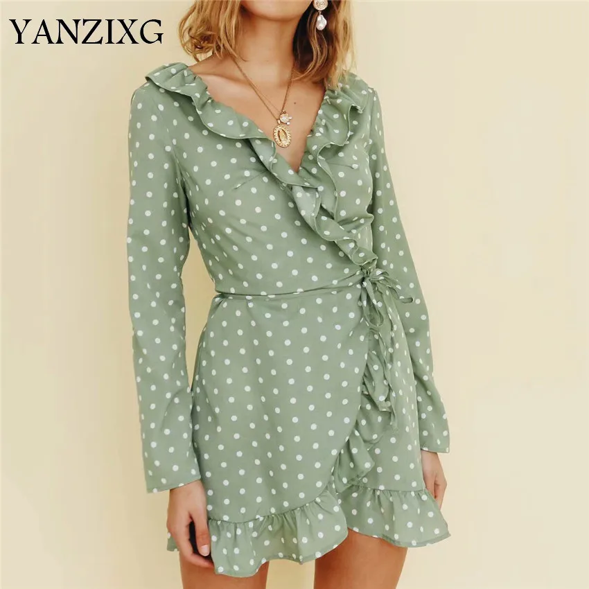 Dot Print Dress Women Summer Sashes Green Split Floral Print Beach Dress Sexy Holiday Female Mini Dresses Vestidos Z130
Dot Print Dress Women Summer Sashes Green Split Floral Print Beach Dress Sexy Holiday Female Mini Dresses Vestidos Z130