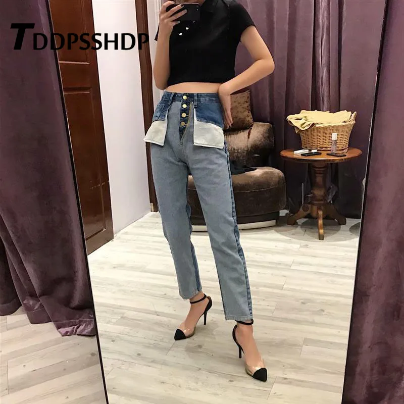 Special Pocket Design Metal Button Women Jeans 2019 New Design Denim Ins Popular Female Pants Trousers
Special Pocket Design Metal Button Women Jeans 2019 New Design Denim Ins Popular Female Pants Trousers