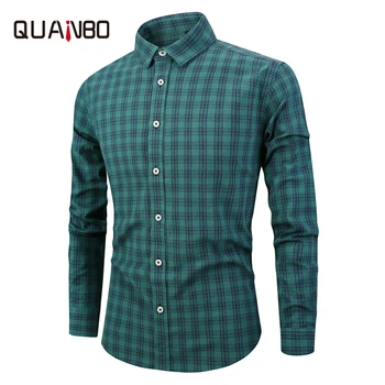 QUANBO New Arrival Cotton Men's Long Sleeve Plaid Shirts Youth Fashion Square Collar Casual Shirt Brand Clothing
QUANBO New Arrival Cotton Men's Long Sleeve Plaid Shirts Youth Fashion Square Collar Casual Shirt Brand Clothing