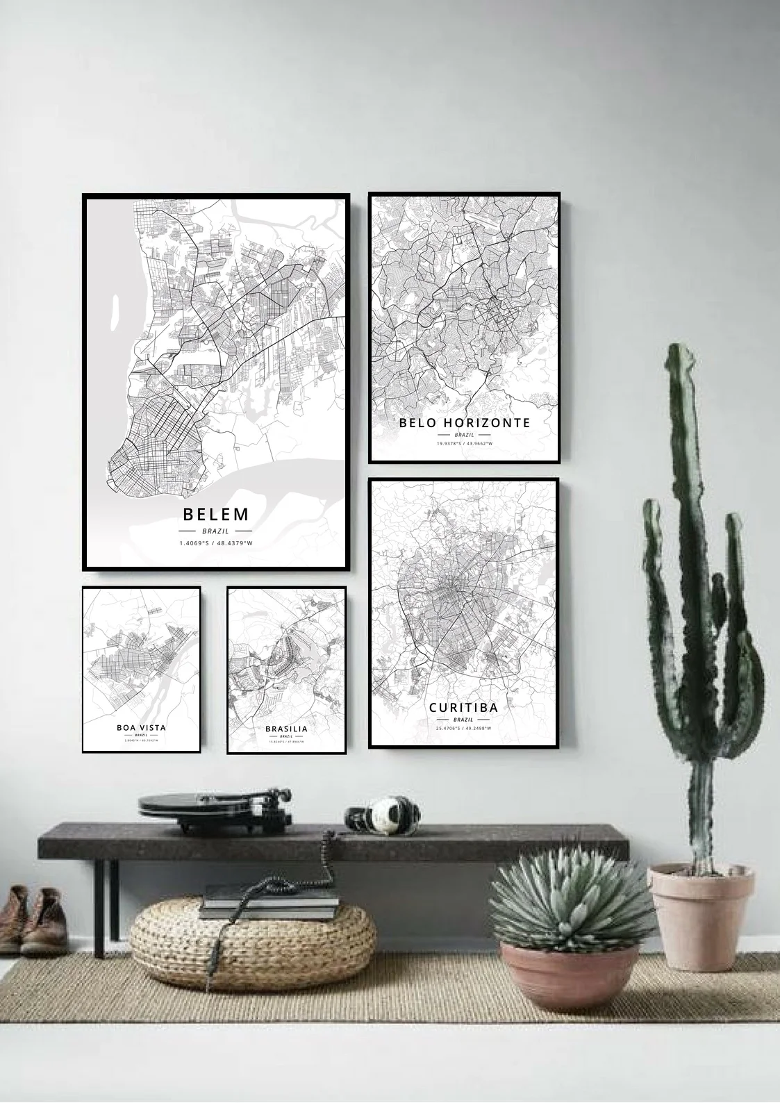 Brazil City Map White Map Canvas Art Print Wall Pictures for Living Room No Frame
Brazil City Map White Map Canvas Art Print Wall Pictures for Living Room No Frame