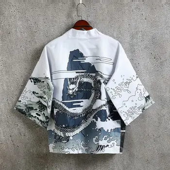 Idopy Men's Dragon Printed Kimono Cardigan Casual Japanese Style Cotton Seven Sleeves Open Front Coat Shirts For Male
Idopy Men's Dragon Printed Kimono Cardigan Casual Japanese Style Cotton Seven Sleeves Open Front Coat Shirts For Male