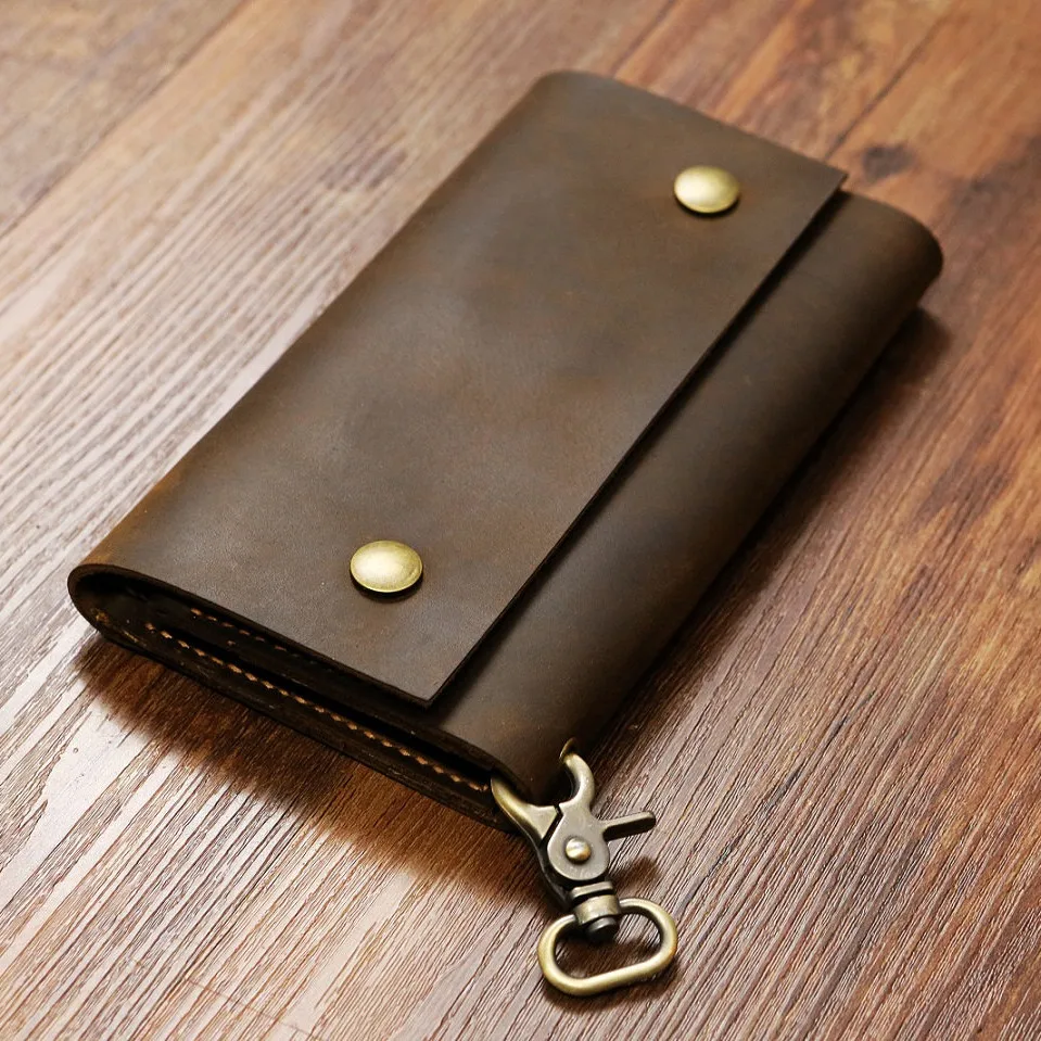 Hand Stitch rustic vintage Leather Mens Bifold vertical chain Wallet / Men leather biker trucker wallet with zipper pocket
Hand Stitch rustic vintage Leather Mens Bifold vertical chain Wallet / Men leather biker trucker wallet with zipper pocket