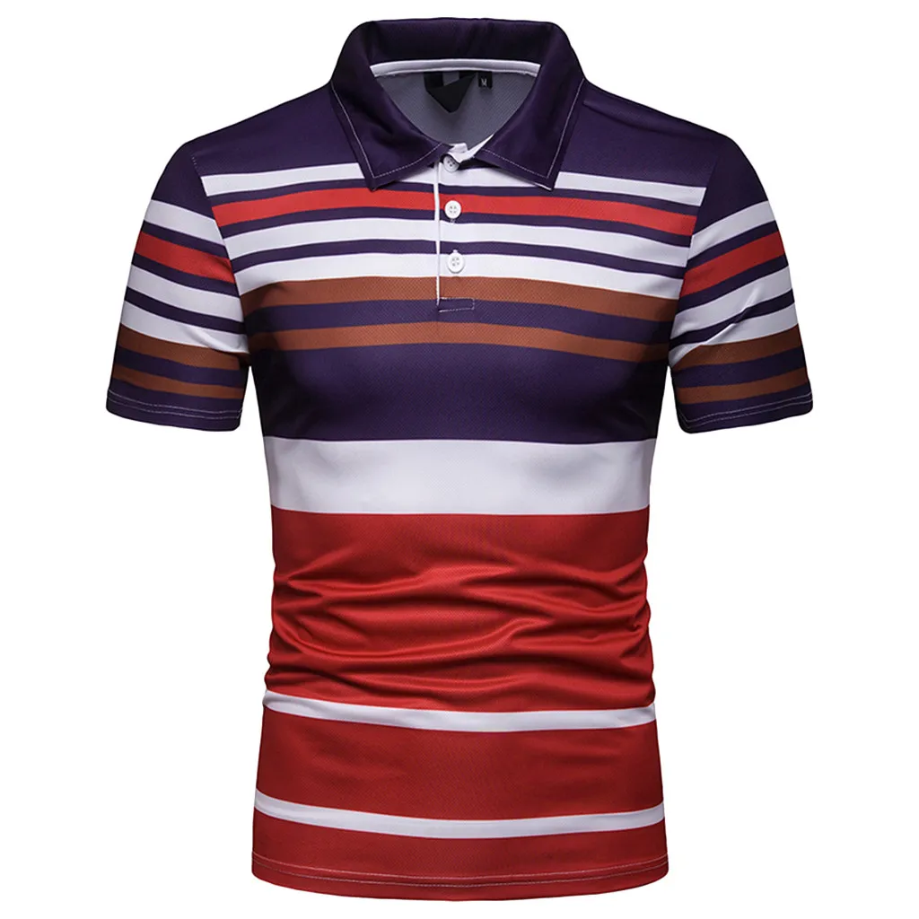 Brand Men‘s Polo Shirt Short Sleeve Slim Fit Stripe Painting Blakc and Wine Button Summer 2019 Clothing Men Polo T-Shirts
Brand Men‘s Polo Shirt Short Sleeve Slim Fit Stripe Painting Blakc and Wine Button Summer 2019 Clothing Men Polo T-Shirts