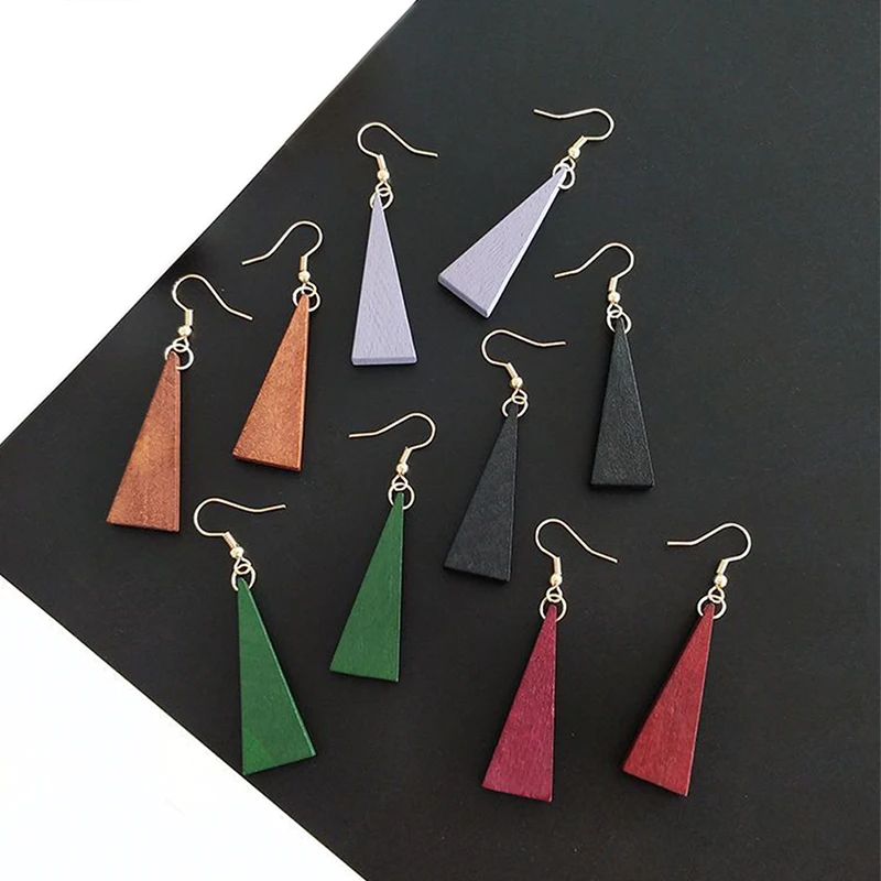 Geometric Triangle WOOD Dangle Earring Alloy Round Earrings Dangle Earrings Accessories
Geometric Triangle WOOD Dangle Earring Alloy Round Earrings Dangle Earrings Accessories