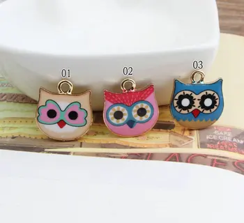 New Design 50pcs/lot Alloy drop oil Colorful Painting Gold Tone Animals Cartoon Owls Shape Charms Diy Jewelry Pendants 
New Design 50pcs/lot Alloy drop oil Colorful Painting Gold Tone Animals Cartoon Owls Shape Charms Diy Jewelry Pendants