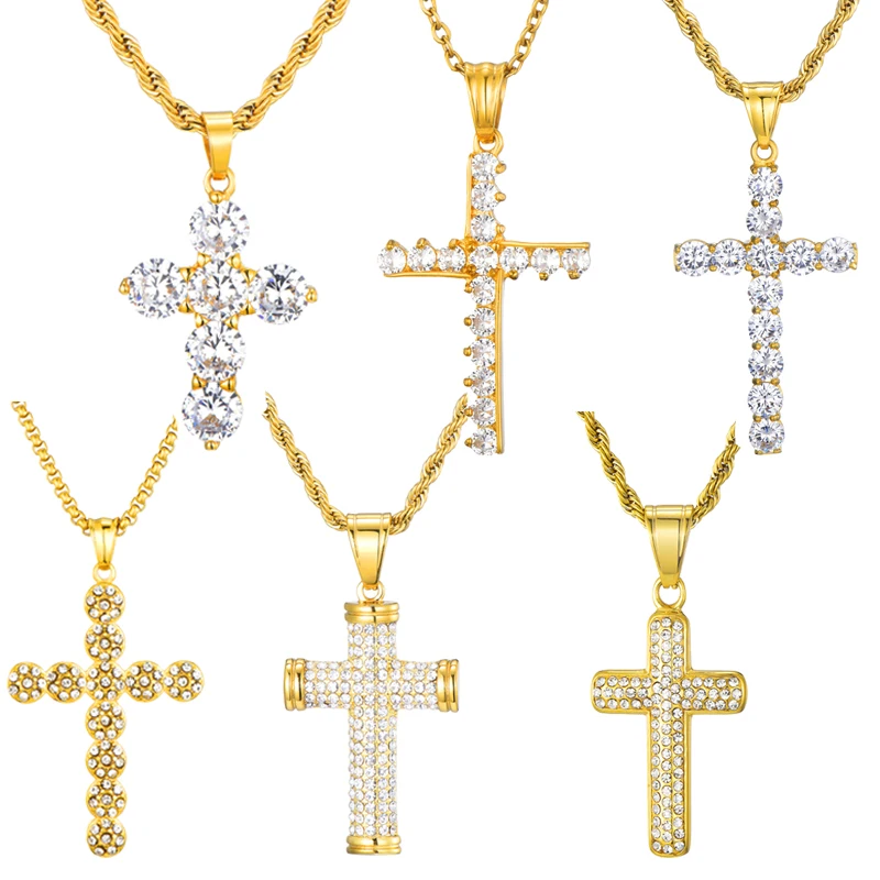 D&Z 6 Style Bling Iced out Crystal Female Cross Necklaces For Girl Fashion Jewelry Accessories Drop Shipping
D&Z 6 Style Bling Iced out Crystal Female Cross Necklaces For Girl Fashion Jewelry Accessories Drop Shipping