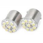 

Ba15s 1156 led bulbs Auuto car 194 W5W 9LED 1210 6000K 5W 180-Lumen SMD White Light Car Braking Lamps (DC 12V / Pair)