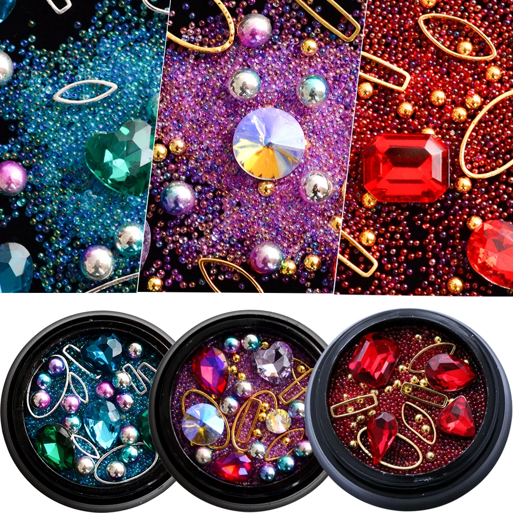 1pcs Nail Art AB Rhinestones Pearl Caviar Beads Rings Studs Jewelry Crystal AB Mixed Size Glitter for Manicure Decorations JI073
1pcs Nail Art AB Rhinestones Pearl Caviar Beads Rings Studs Jewelry Crystal AB Mixed Size Glitter for Manicure Decorations JI073