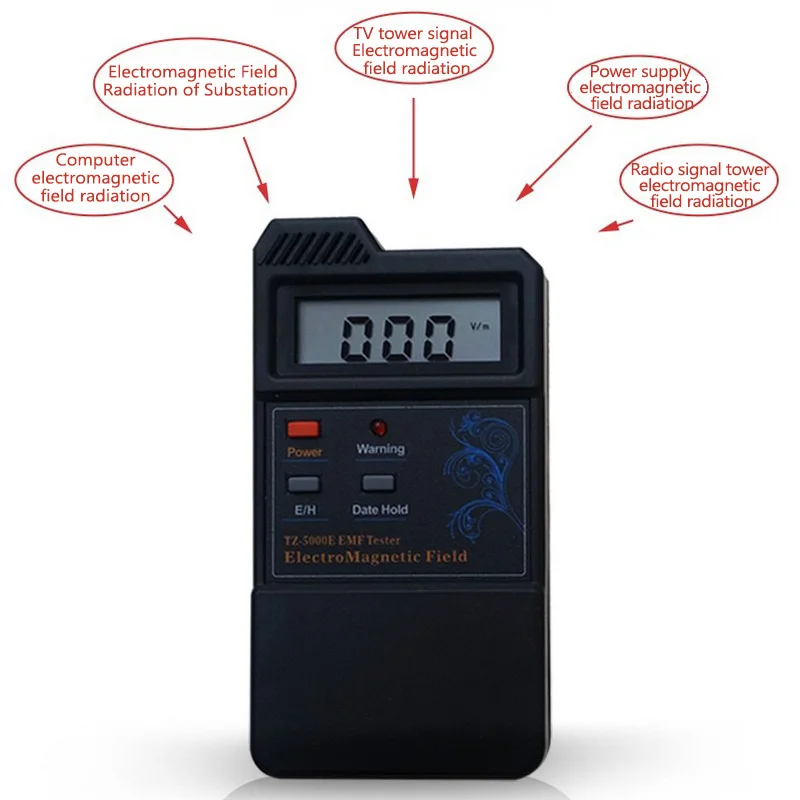 Electromagnetic Radiation Detector Dosimeter Tester Counter for Electric Field Radiation Magnetic Field Measuring
Electromagnetic Radiation Detector Dosimeter Tester Counter for Electric Field Radiation Magnetic Field Measuring