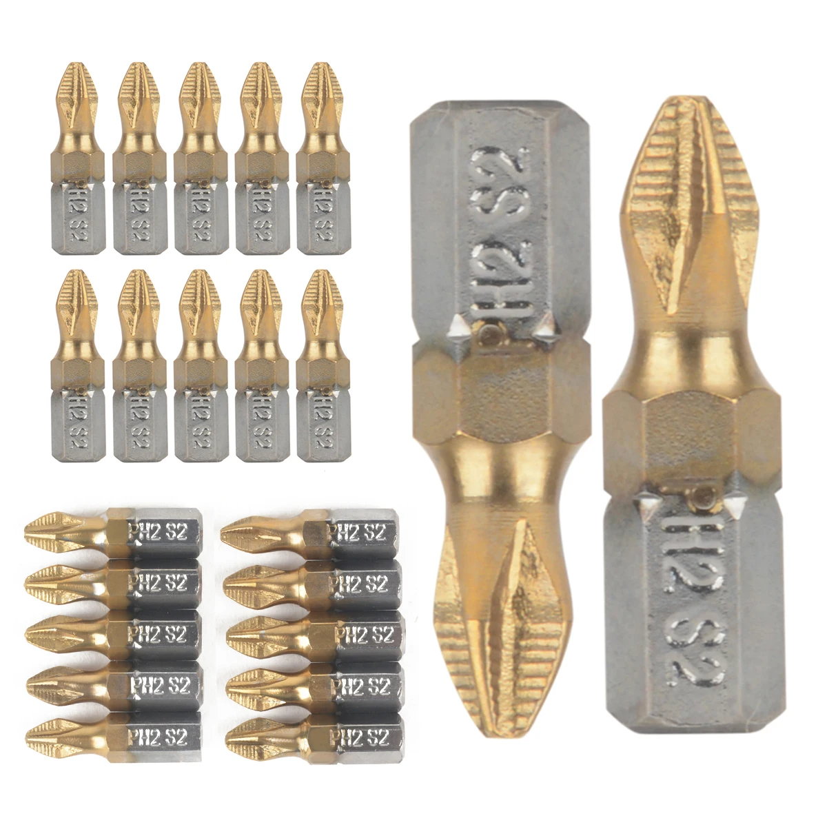 10pcs 1/4" Shank Titanium Coated Screwdriver 25mm Anti Slip PH2 Mini Drill Bits For Power Tools
10pcs 1/4" Shank Titanium Coated Screwdriver 25mm Anti Slip PH2 Mini Drill Bits For Power Tools