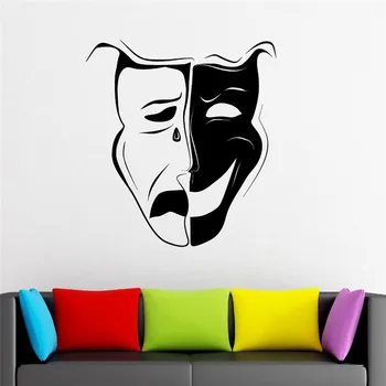 Art Comedy Tragedy Emotion Actor Theatre Mask Vinyl Wall Sticker Art Design For Home Decoration Wallpaper
Art Comedy Tragedy Emotion Actor Theatre Mask Vinyl Wall Sticker Art Design For Home Decoration Wallpaper
