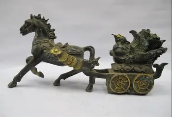 Lucky Chinese Folk Feng Shui Bronze Gilt Money wealth cabbage Pull Horse Statue
Lucky Chinese Folk Feng Shui Bronze Gilt Money wealth cabbage Pull Horse Statue