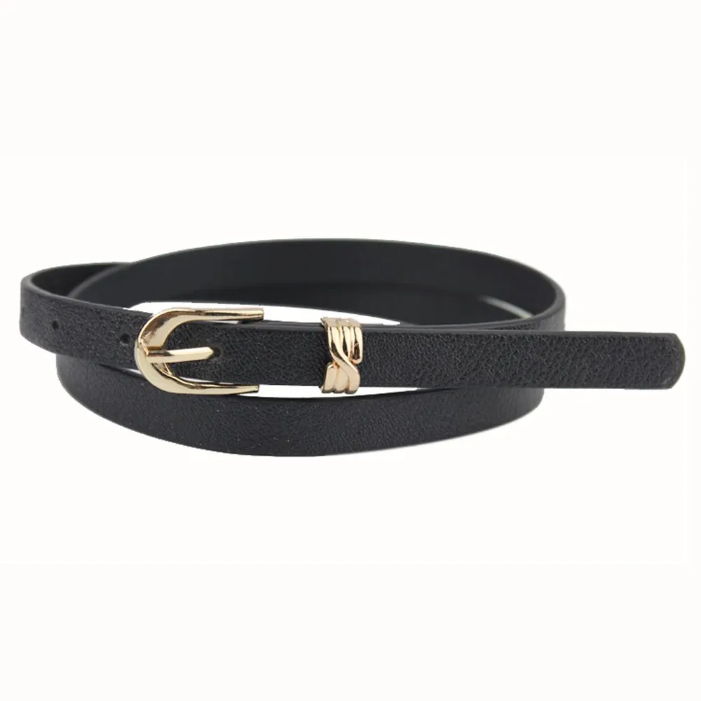 Fashion Women Belt Ladies Faux Leather Waistband Gold Pin Metal Buckle Narrow Straps For Girls Cinturones Mujer #YL
Fashion Women Belt Ladies Faux Leather Waistband Gold Pin Metal Buckle Narrow Straps For Girls Cinturones Mujer #YL