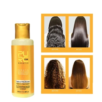 Purc 12% Banana Flavor Keratin Treatment Straightening Hair Repair Damage Frizzy Hair Brazilian Keratin Treatment 100ML
Purc 12% Banana Flavor Keratin Treatment Straightening Hair Repair Damage Frizzy Hair Brazilian Keratin Treatment 100ML