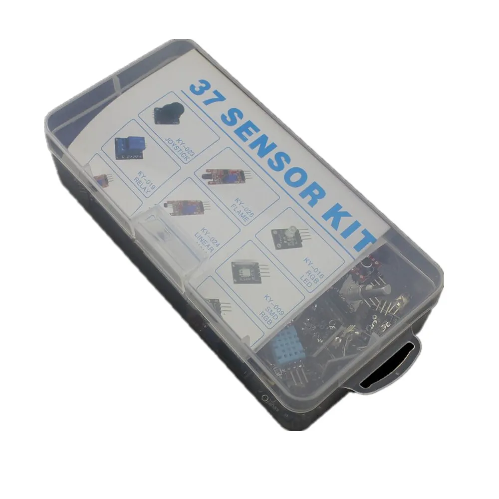 Smart Electronics 37 in 1 Sensor Kit Brand New 37in1 with Plastic Box for arduino Diy Starters KIT
Smart Electronics 37 in 1 Sensor Kit Brand New 37in1 with Plastic Box for arduino Diy Starters KIT