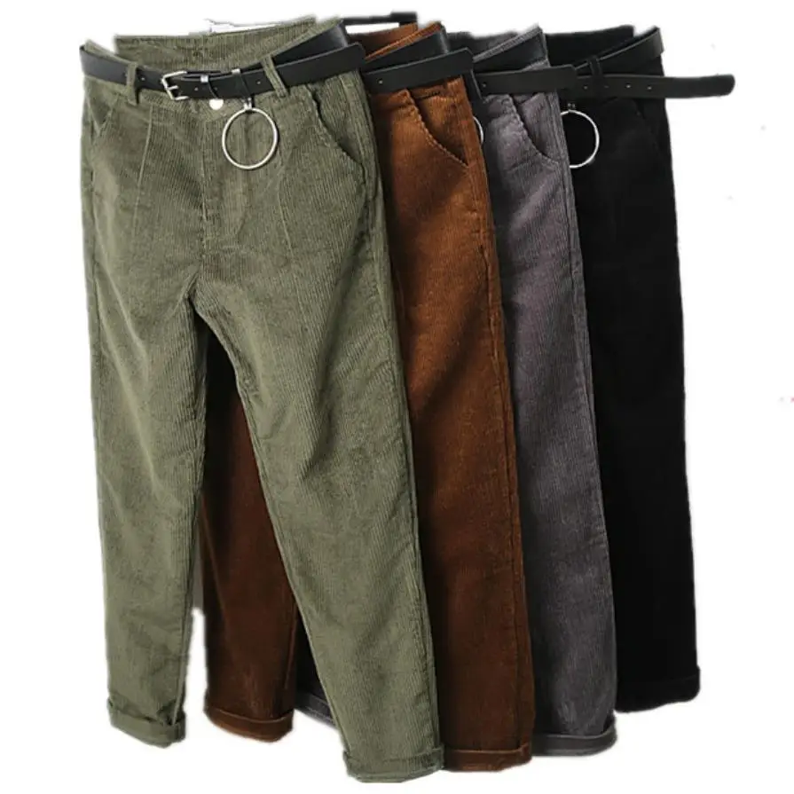 2019 Women Corduroy Pants Vintage Autumn Winter Casual Thicken Warm high Waist Loose Cotton Pleated Trousers Plus Size 3XL
2019 Women Corduroy Pants Vintage Autumn Winter Casual Thicken Warm high Waist Loose Cotton Pleated Trousers Plus Size 3XL
