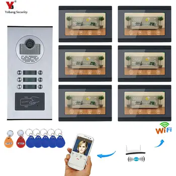 Yobang Security 7inch Record Wired Wifi 6 Apartment/Family Video Door Phone Intercom System RFID 6 button Waterproof camera
Yobang Security 7inch Record Wired Wifi 6 Apartment/Family Video Door Phone Intercom System RFID 6 button Waterproof camera
