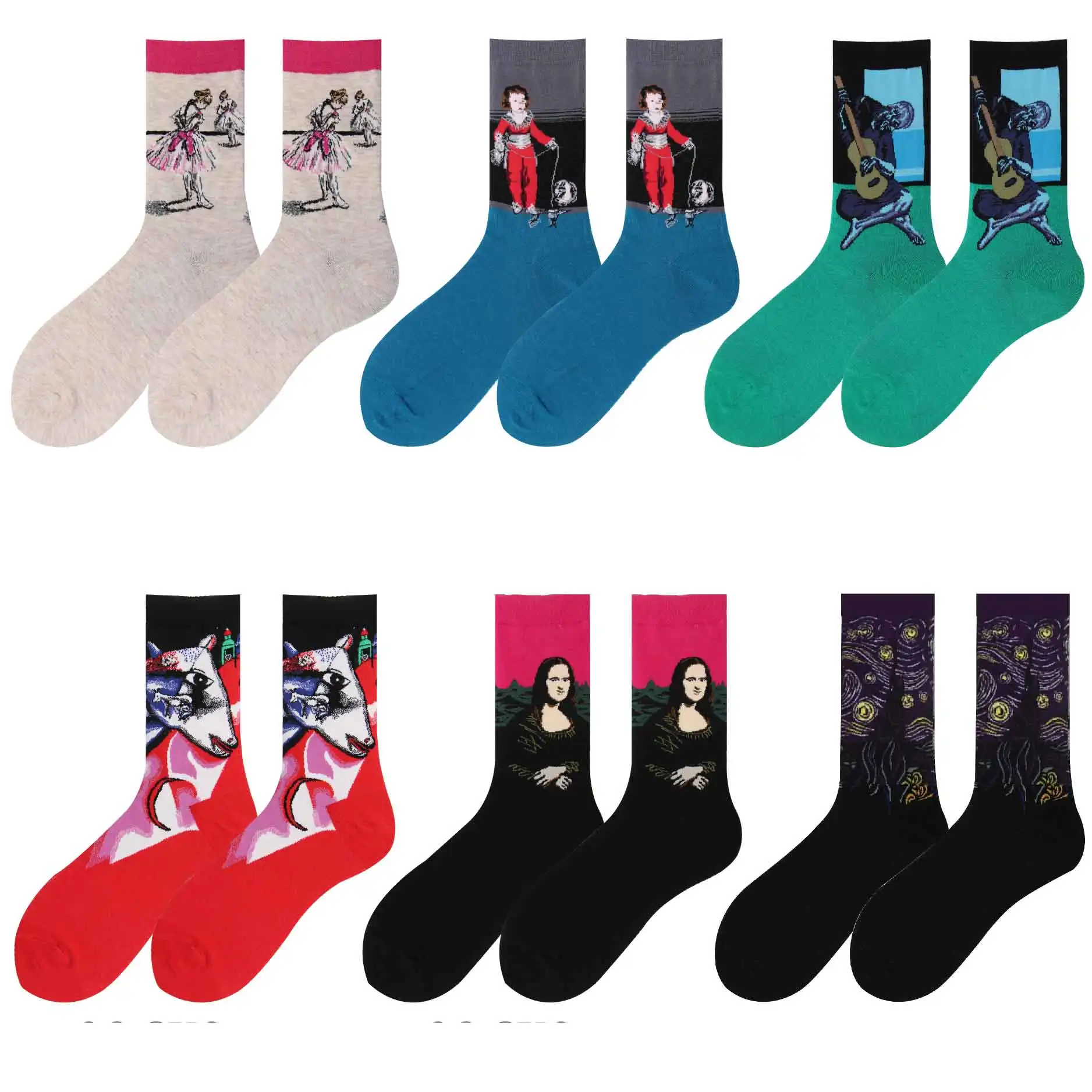 WH SOKKEN Happy funny Gift Cotton tube stockings Van Gogh world famous painting can be used with denim casual pants
WH SOKKEN Happy funny Gift Cotton tube stockings Van Gogh world famous painting can be used with denim casual pants