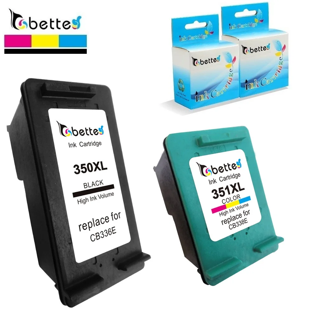 Bette Ink Cartridge Replace for HP 350XL 351XL hp350 hp351 Deskjet D4200 D4245 D4260 D4263 D4268 D4300 D4360 D4363 D4368 J5700
Bette Ink Cartridge Replace for HP 350XL 351XL hp350 hp351 Deskjet D4200 D4245 D4260 D4263 D4268 D4300 D4360 D4363 D4368 J5700