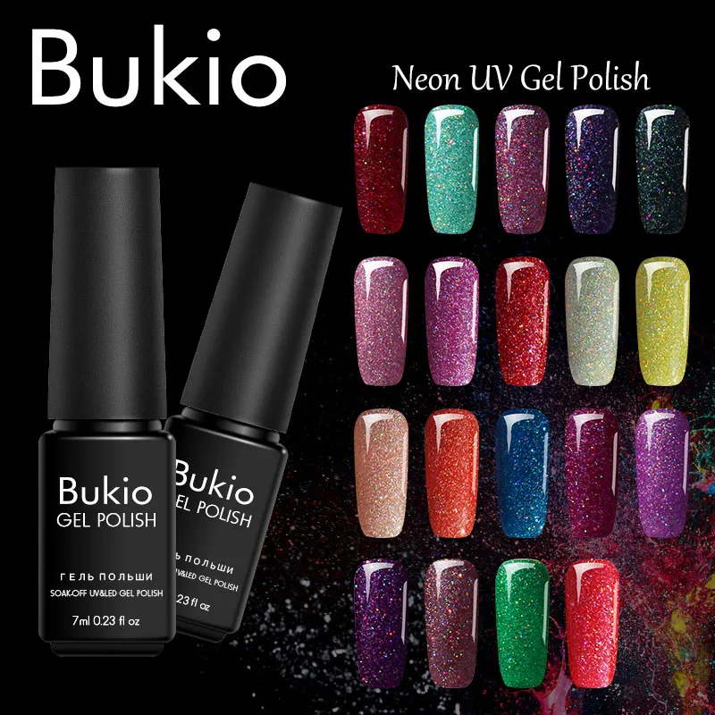 Bukio Neon Nail Gel Varnish Sequins Everything for Manicure Nail Design Novelties Vernis Semi Permanent Led Lamp Nail Art
Bukio Neon Nail Gel Varnish Sequins Everything for Manicure Nail Design Novelties Vernis Semi Permanent Led Lamp Nail Art