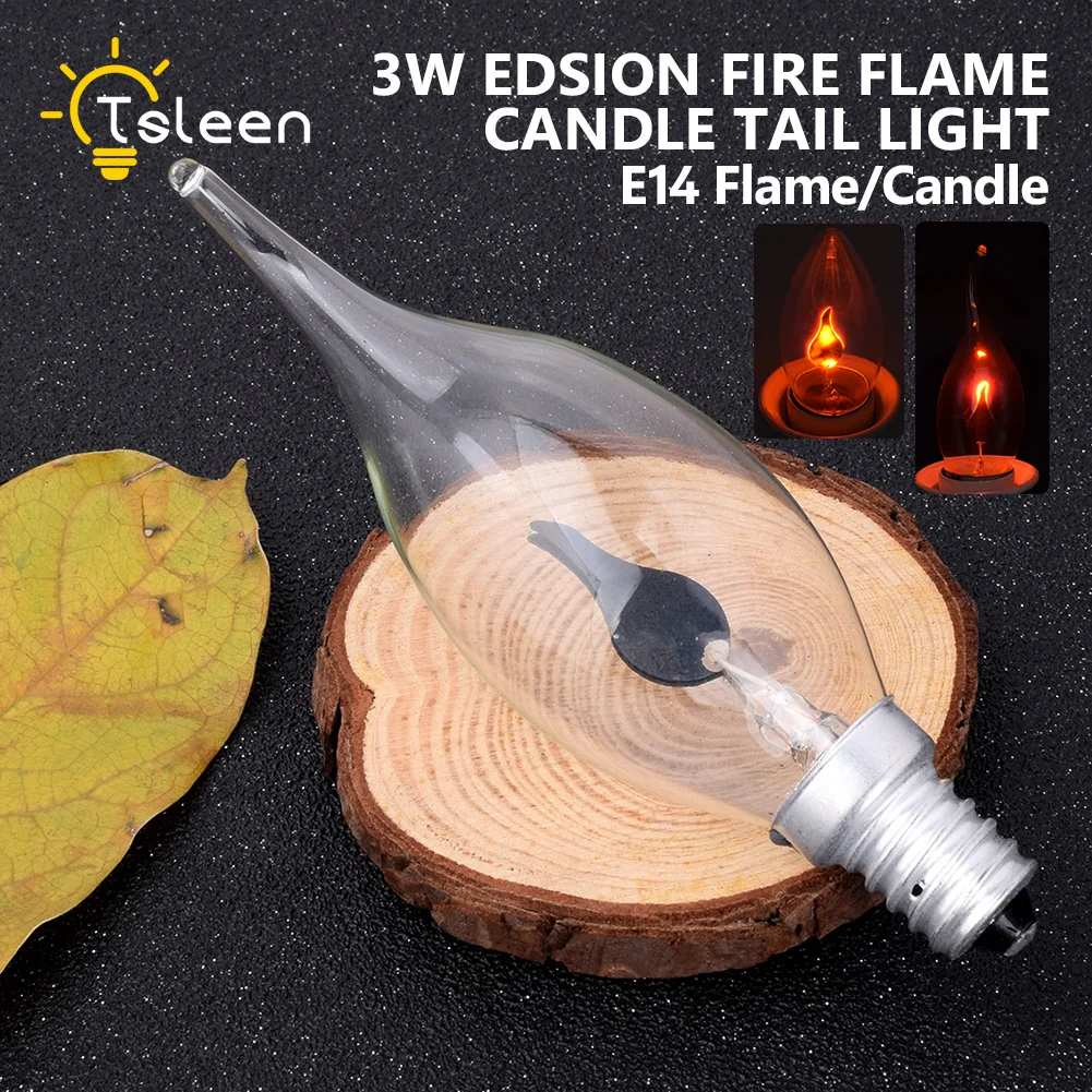 3 Вт лампа edison динамический эффект пламени светодиодный праздничный светильник