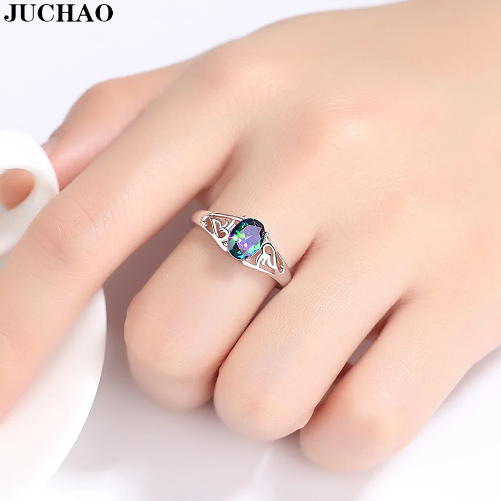 JUCHAO Fashion Women Silver Ellipse Colorful Zircon Rings Hollow Wedding Ring Party Jewelry
JUCHAO Fashion Women Silver Ellipse Colorful Zircon Rings Hollow Wedding Ring Party Jewelry