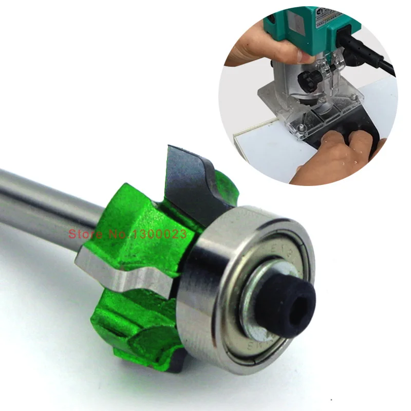 1/4" shank four teeth trimming knife woodworking milling cutter with bearing wood router edge trimmer
1/4" shank four teeth trimming knife woodworking milling cutter with bearing wood router edge trimmer