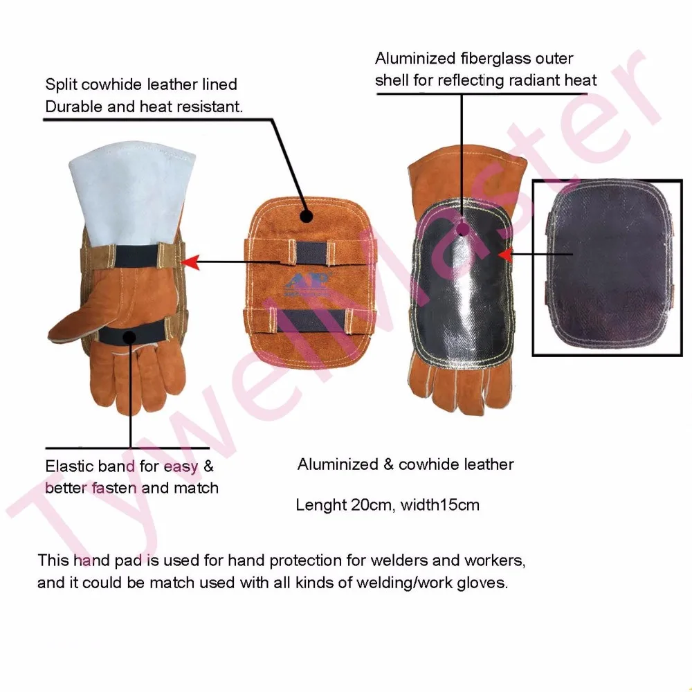 MIG Pad Welding Gloves Pad High Heat Protection Pad Aluminized Cowhide Leather Flame/Sparking Shield Welding Pad Welding Gloves
MIG Pad Welding Gloves Pad High Heat Protection Pad Aluminized Cowhide Leather Flame/Sparking Shield Welding Pad Welding Gloves