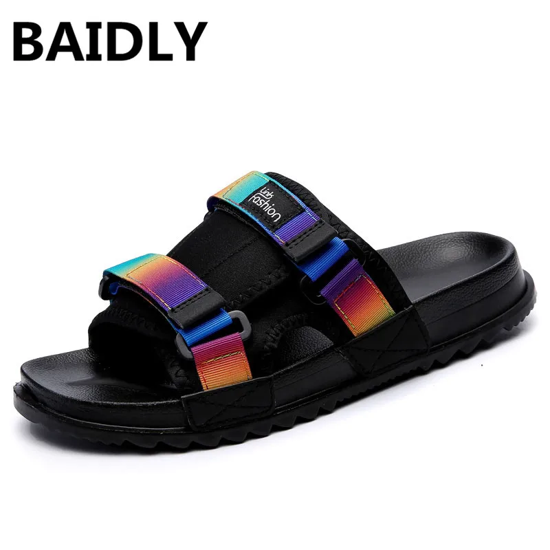 BAIDLY New Men Summer Slippers Breathable Beach Slippers Non-slip Home Flat Men Summer Shoes Casual Sandals Slides 
BAIDLY New Men Summer Slippers Breathable Beach Slippers Non-slip Home Flat Men Summer Shoes Casual Sandals Slides