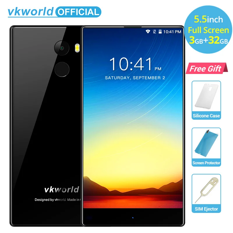 Vkworld Mix Plus смартфон с 5 дюймовым дисплеем четырёхъядерным процессором MTK6737 ОЗУ 3 ГБ