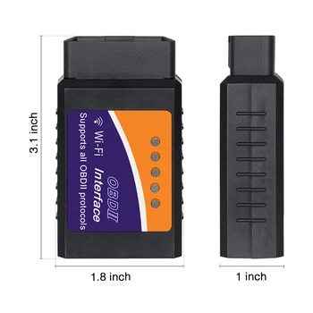 ELM327 WiFi Bluetooth V1.5 PIC18F25K80 Chip OBDII Diagnostic Tool For IPhone/Android/PC ELM 327 V 1.5 Auto Scanner Torque OBD
ELM327 WiFi Bluetooth V1.5 PIC18F25K80 Chip OBDII Diagnostic Tool For IPhone/Android/PC ELM 327 V 1.5 Auto Scanner Torque OBD