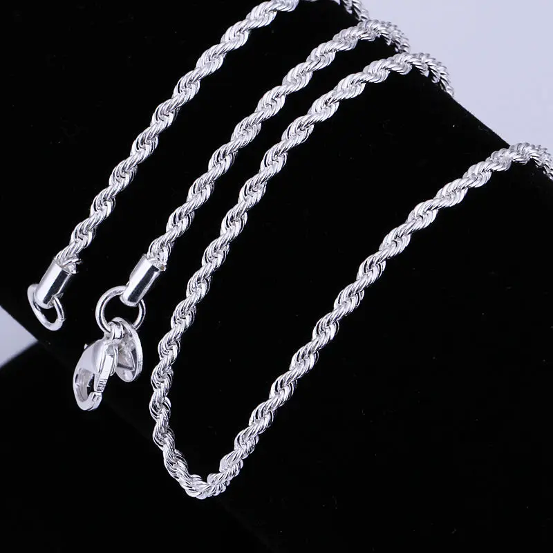 Retail/Wholesale New High Quality Classic Jewelry 925 Sterling Silver Chain Necklace Women/Man necklace Rope Chain,Fast Shipping
Retail/Wholesale New High Quality Classic Jewelry 925 Sterling Silver Chain Necklace Women/Man necklace Rope Chain,Fast Shipping