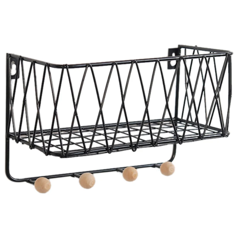 Creative Simple Nordic Wrought Iron Grid Wall Shelf Ornaments Home Wall Hook Wall Mounted Storage Rack Decoration Housekeeper-
Creative Simple Nordic Wrought Iron Grid Wall Shelf Ornaments Home Wall Hook Wall Mounted Storage Rack Decoration Housekeeper-