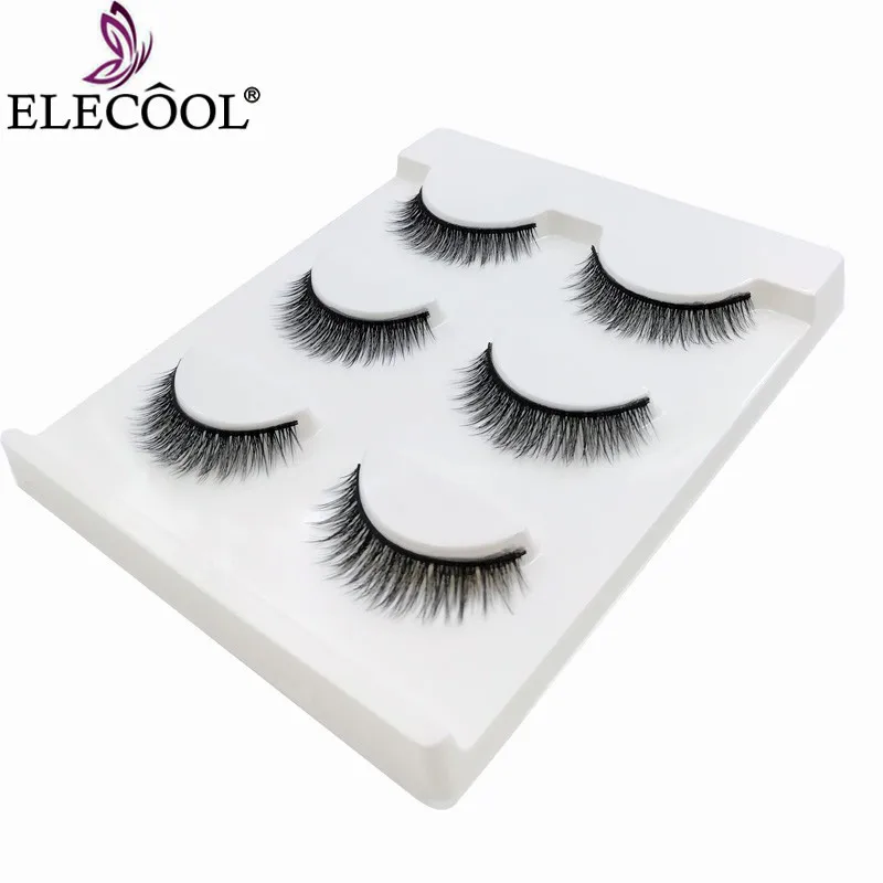 ELECOOL 3 Pairs Superior Quality Natural Handmade False Eyelashes Black Long 3D Fake Eyelashes Extension Tool Makeup Accessories
ELECOOL 3 Pairs Superior Quality Natural Handmade False Eyelashes Black Long 3D Fake Eyelashes Extension Tool Makeup Accessories