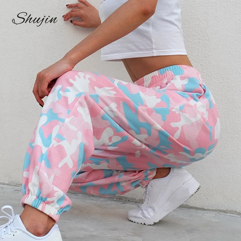 SHUJIN New Women Pink Camo Cargo High Waist Hip Hop Trousers Pants Military Army Combat Camouflage Long Pants Hot Capris
SHUJIN New Women Pink Camo Cargo High Waist Hip Hop Trousers Pants Military Army Combat Camouflage Long Pants Hot Capris