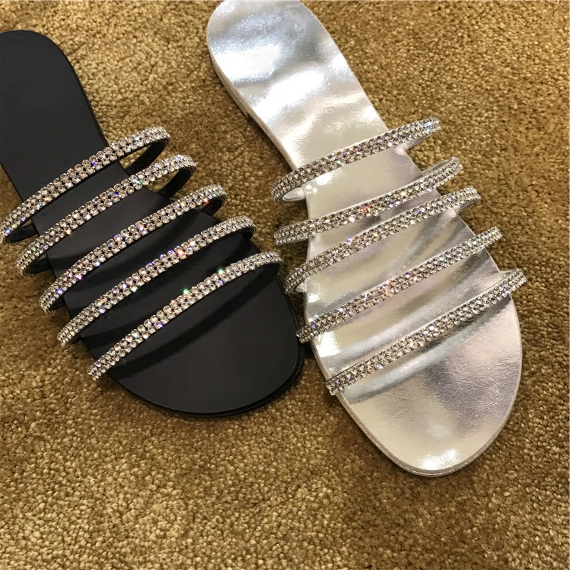 2017 New Summer Slippers Shoes Woman Designer Chic Crystal Slippers Narrow Bands Casaul Flats Outside Slippers Tide Woman Shoes
2017 New Summer Slippers Shoes Woman Designer Chic Crystal Slippers Narrow Bands Casaul Flats Outside Slippers Tide Woman Shoes
