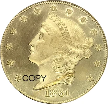 United States Confederate States of America Confederate Double Eagle $20 Twenty Dollars 1861 Brass Metal Gold Coin Copy Coins
United States Confederate States of America Confederate Double Eagle $20 Twenty Dollars 1861 Brass Metal Gold Coin Copy Coins