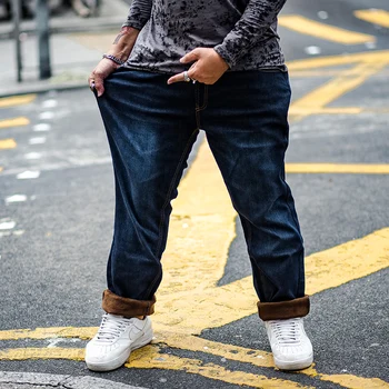Mens Winter Blue Fleece Elastic Waist Jeans Lined Stretch Denim Warm Jeans For Men Designer Slim Fit Brand Straight Pants Jeans
Mens Winter Blue Fleece Elastic Waist Jeans Lined Stretch Denim Warm Jeans For Men Designer Slim Fit Brand Straight Pants Jeans