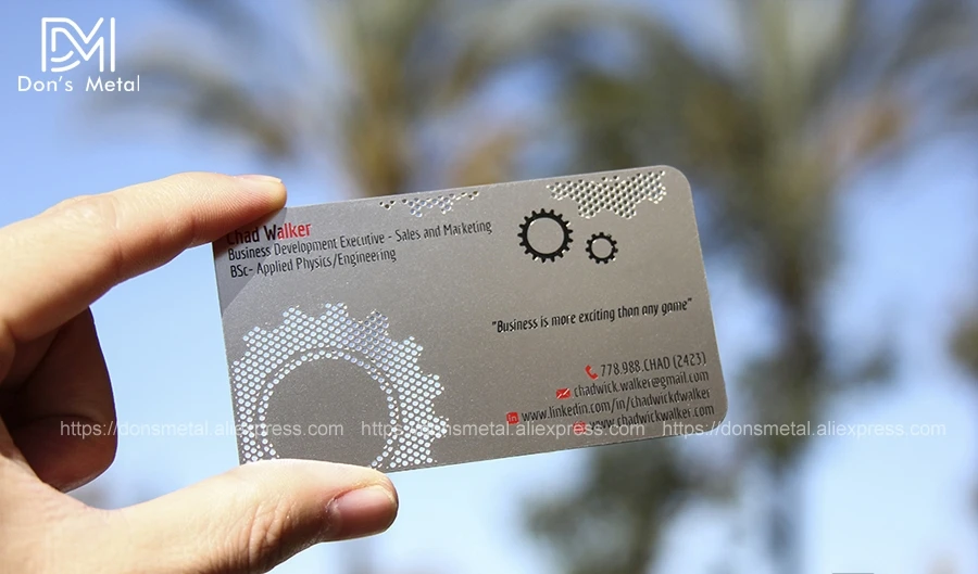 Hollow out  cut out stainless steel business card metal card design metal business card custom 
