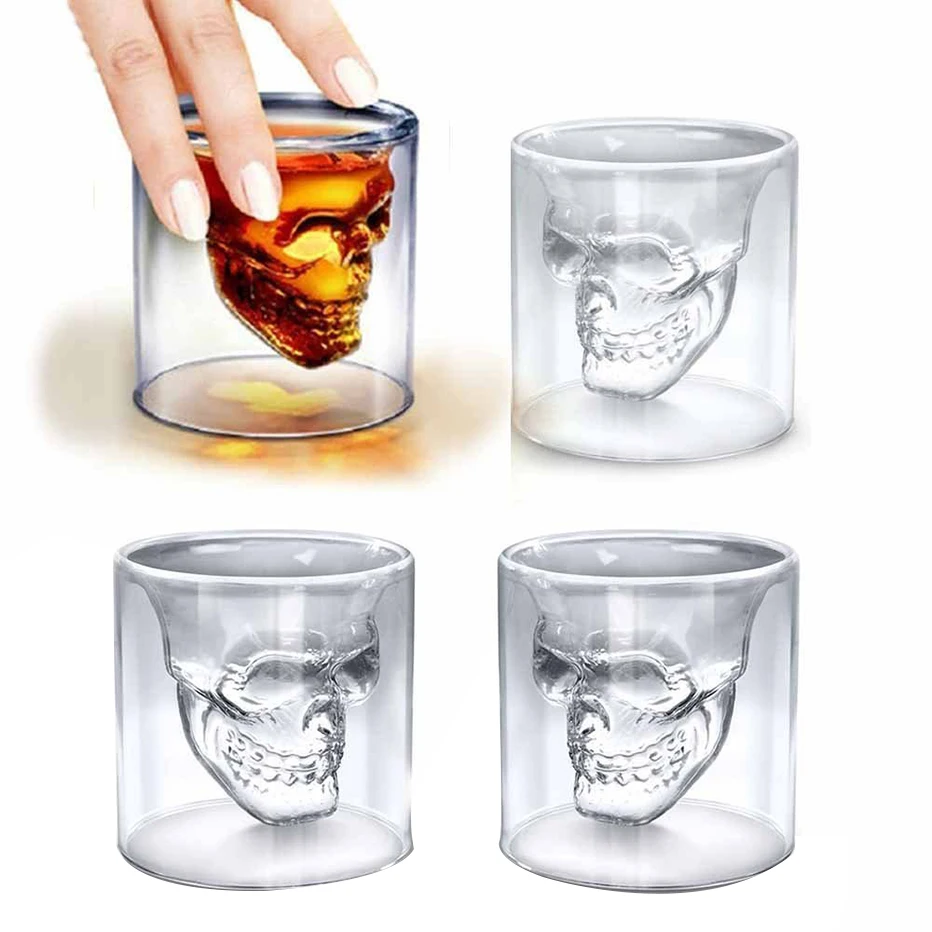 Basedidea Glass Wine Cups Skull Shape 25ml 75ml 150ml 250ml Whiskey Wine Shot Glass Cut Beer Mug 2PCS 4PCS
Basedidea Glass Wine Cups Skull Shape 25ml 75ml 150ml 250ml Whiskey Wine Shot Glass Cut Beer Mug 2PCS 4PCS
